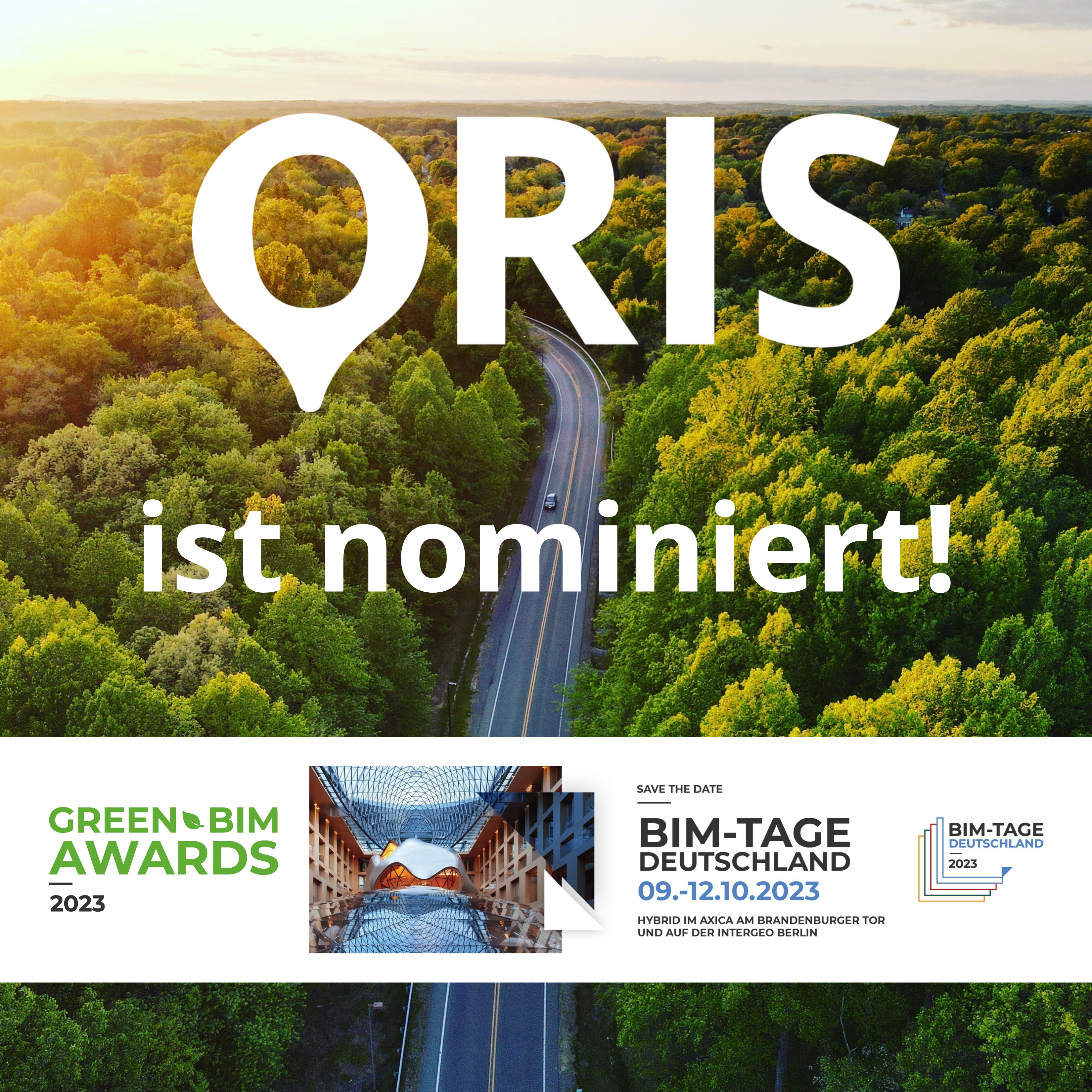 ORIS auf der Shortlist für den 'Green BIM Award'!